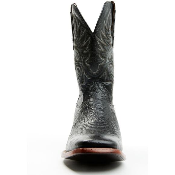 NEW Cody James Black Smooth Ostrich Boots Broad Square Toe Western Cowboy Exotic main image 16